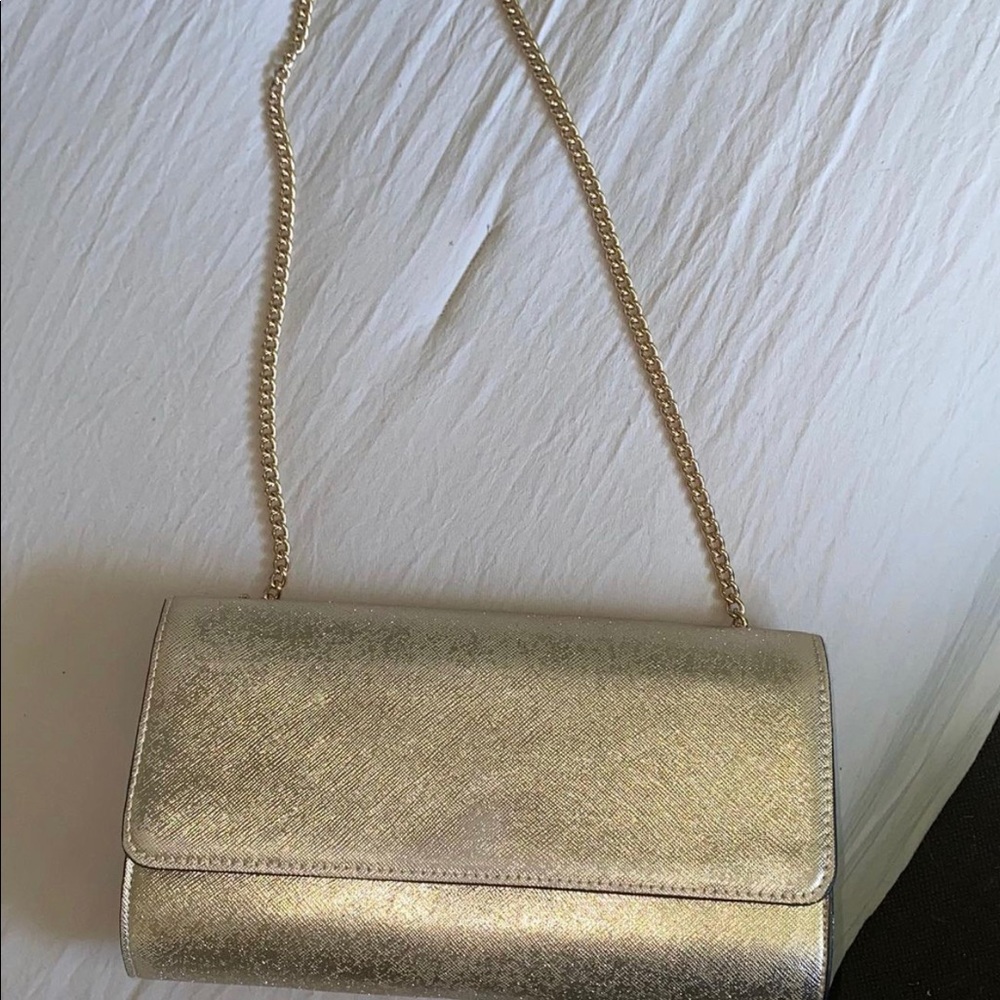 Crossbody gold purse